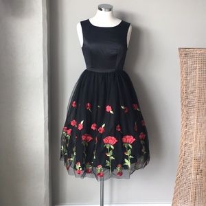 NWT Liza Luxe black party dress.